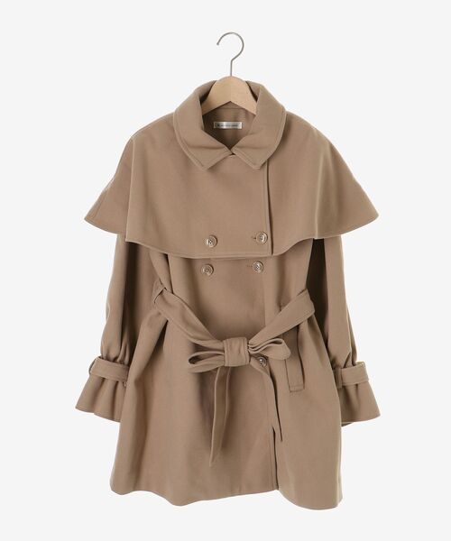 MAJESTIC LEGON（マジェスティックレゴン）の「ケープセットミディコート（その他アウター・レディース・チャコールグレー/ベージュ/ブラウン・SMALL/MEDIUM/LARGE/X-SMALL）」の7枚目の写真