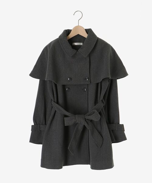 MAJESTIC LEGON（マジェスティックレゴン）の「ケープセットミディコート（その他アウター・レディース・チャコールグレー/ベージュ/ブラウン・SMALL/MEDIUM/LARGE/X-SMALL）」の9枚目の写真