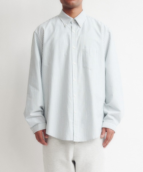 DIGAWEL(ディガウェル)の「Buttondown shirt ② (oxford)(シャツ/ブラウス・メンズ・グリーン系その他/ホワイト/ブルー・2)」の5枚目の写真