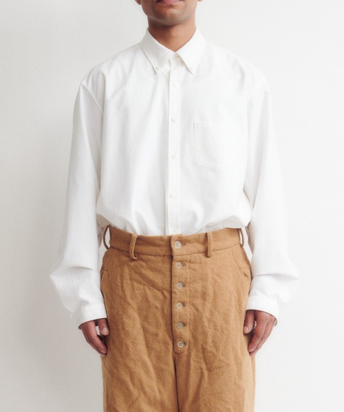 DIGAWEL(ディガウェル)の「Buttondown shirt ② (oxford)(シャツ/ブラウス・メンズ・グリーン系その他/ホワイト/ブルー・2)」の8枚目の写真