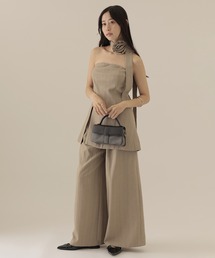 choker bustier peplum setup