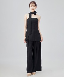 choker bustier peplum setup