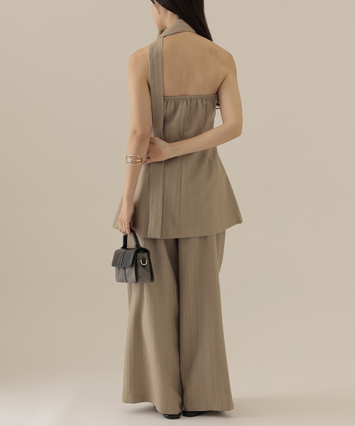 SUWDEE（スーディー）の「choker bustier peplum setup（セットアップ・レディース・ブラック/グレイッシュベージュ・M）」の8枚目の写真
