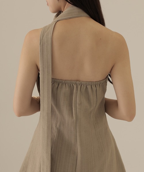 SUWDEE（スーディー）の「choker bustier peplum setup（セットアップ・レディース・ブラック/グレイッシュベージュ・M）」の12枚目の写真