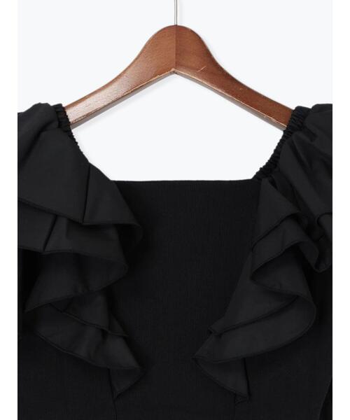 Te chichi（テチチ）の「ラッフルフリルドッキングトップス（Tシャツ/カットソー・レディース・ブラック/モカ・F）」の16枚目の写真