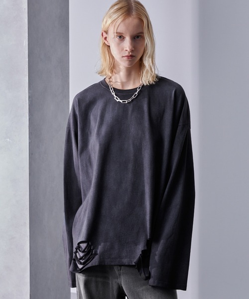 ヴィンテージフェード ルーズダメージロンT（Tシャツ/カットソー