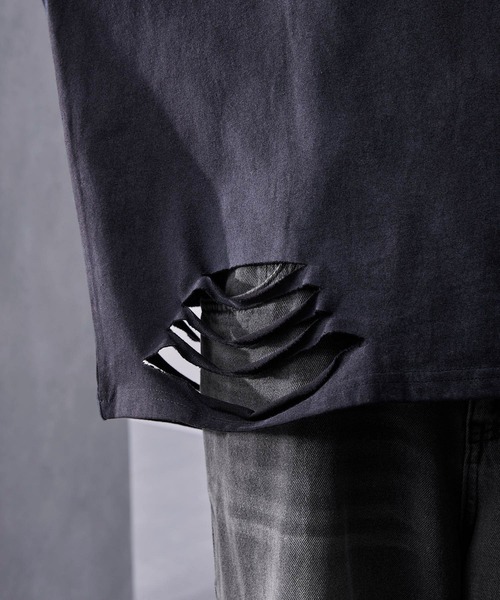 Loose/ルース（ルース）の「ヴィンテージフェード ルーズダメージロンT（Tシャツ/カットソー・メンズ・ブラック/ホワイト・L/M/S）」の19枚目の写真