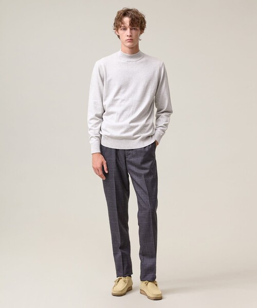 J.PRESS(ジェイプレス)の「【ストレッチ / 洗える】トリートメントウールシェードブルーチェック スラックス(スラックス・メンズ・グレー系4・91/82/79/88/76/85/94)」の8枚目の写真