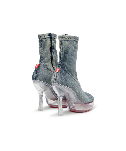 DIESEL（ディーゼル）の「ウィメンズ ショートブーツ LAKE D-LAKE PLATFORM MIDB ZIP  STRETCH S（ブーツ・レディース・インディゴブルー・38/37）」の2枚目の写真