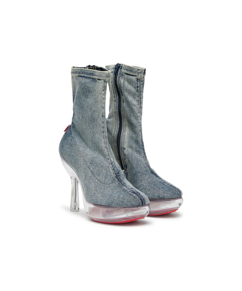 DIESEL（ディーゼル）の「ウィメンズ ショートブーツ LAKE D-LAKE PLATFORM MIDB ZIP  STRETCH S（ブーツ・レディース・インディゴブルー・38/37）」の4枚目の写真