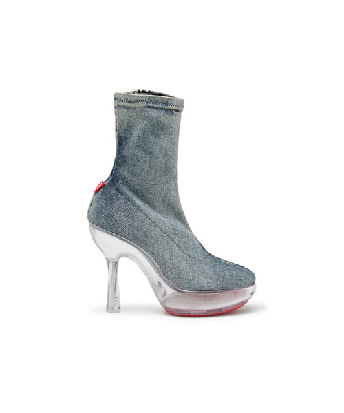 DIESEL（ディーゼル）の「ウィメンズ ショートブーツ LAKE D-LAKE PLATFORM MIDB ZIP  STRETCH S（ブーツ・レディース・インディゴブルー・38/37）」の5枚目の写真