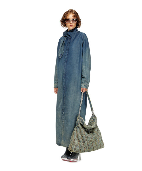 DIESEL（ディーゼル）の「ウィメンズ ショートブーツ LAKE D-LAKE PLATFORM MIDB ZIP  STRETCH S（ブーツ・レディース・インディゴブルー・38/37）」の7枚目の写真