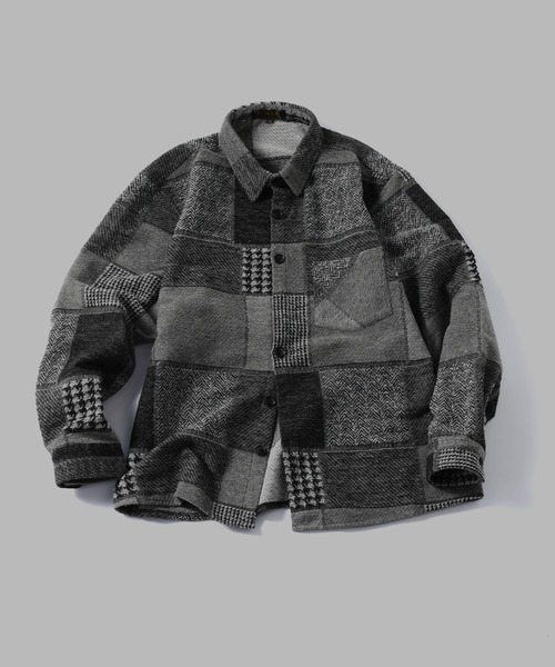 TOBEE（トゥビー）の「【TOBEE】古着パッチ チェック シャツジャケット/シャギー（ニット/セーター・メンズ・グレー/グリーン/ネイビー・LARGE/XX-LARGE/MEDIUM/X-LARGE）」の20枚目の写真