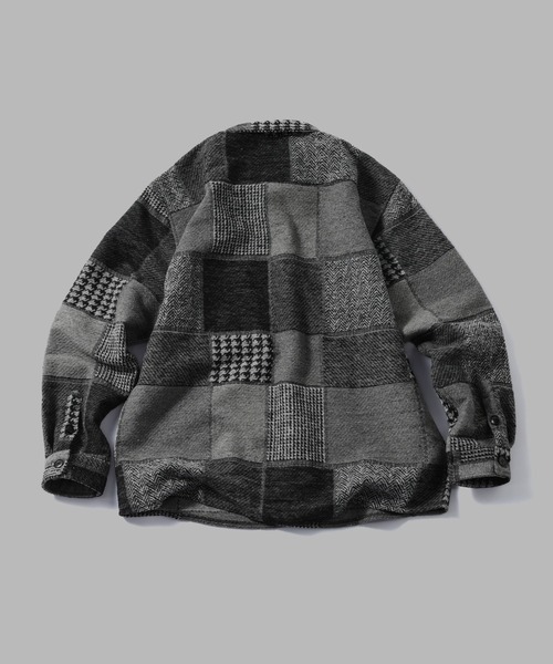 TOBEE（トゥビー）の「【TOBEE】古着パッチ チェック シャツジャケット/シャギー（ニット/セーター・メンズ・グレー/グリーン/ネイビー・LARGE/XX-LARGE/MEDIUM/X-LARGE）」の21枚目の写真
