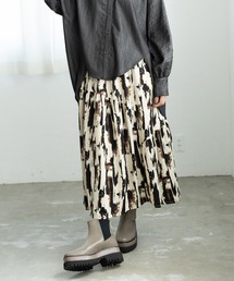 プリントギャザースカート