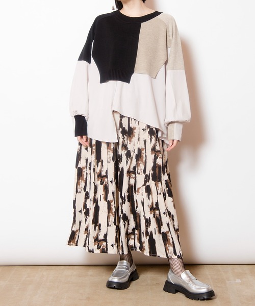 プリントギャザースカート（スカート）｜OSMOSIS（オズモーシス）の