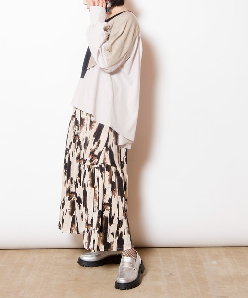 プリントギャザースカート（スカート）｜OSMOSIS（オズモーシス）の