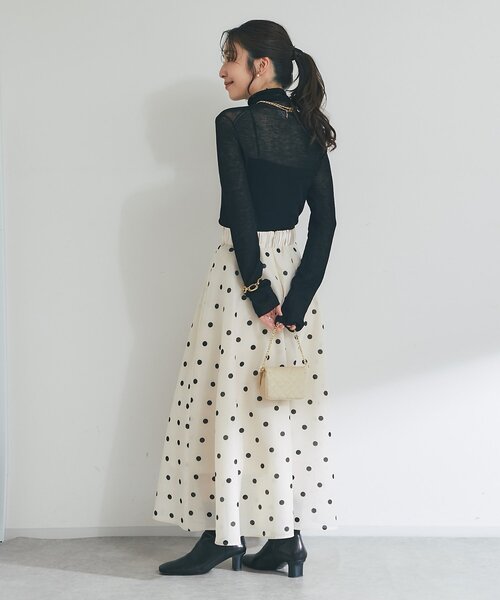 【完売品】ラブティックボンボンシアーウールブレンドリブタートルニット La boutique BonBon（ラブティックボンボン）の「シアーウールブレンド