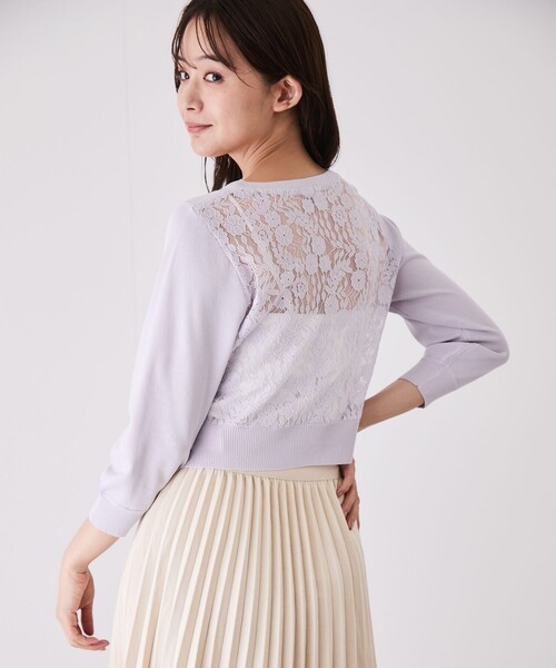 Jayro(ジャイロ)の「バックレースカーディガン(カーディガン/ボレロ・レディース・ラベンダー/ブラック/ネイビー・M)」の10枚目の写真