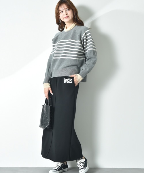 INTERPLANET(インタープラネット)の「【CLOCHE】カレッジ風ロゴ裏起毛スカート(スカート・レディース・アイボリー/ブラック/グレー・FREE)」の18枚目の写真