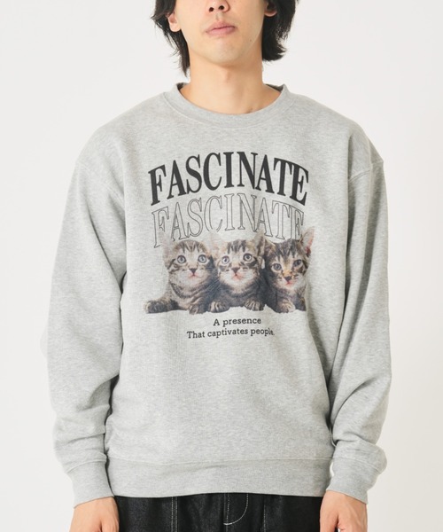 CORISCO(コリスコ)の「裏起毛アニマル柄トレーナー(FASCINATE)(M1)(スウェット・メンズ・グレー系1/ブラック系1/ネイビー系1/ブラック系2/ネイビー系2/オートミール/キナリ/グレー系2・MEDIUM/LARGE/X-LARGE)」の4枚目の写真