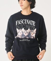裏起毛アニマル柄トレーナー(FASCINATE)(M1)