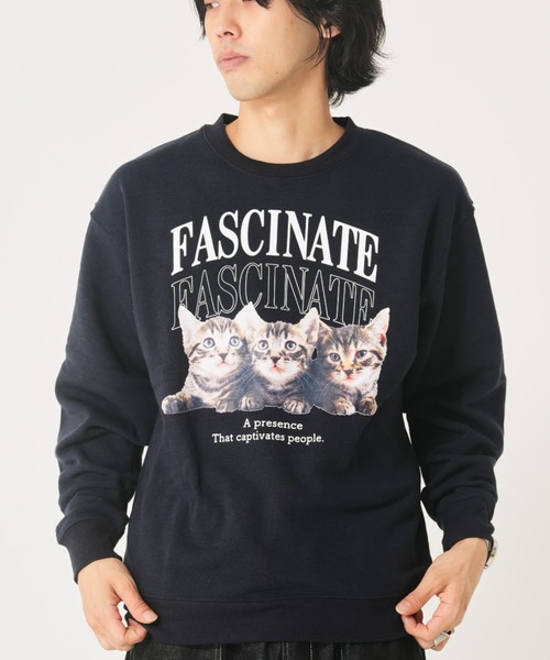 CORISCO(コリスコ)の「裏起毛アニマル柄トレーナー(FASCINATE)(M1)(スウェット・メンズ・グレー系1/ブラック系1/ネイビー系1/ブラック系2/ネイビー系2/オートミール/キナリ/グレー系2・MEDIUM/LARGE/X-LARGE)」の7枚目の写真