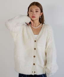 BAYFLOW | ニュアンスパターンカーディガン / シャギーニット(カーディガン/ボレロ)