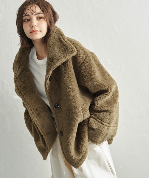 セール】【notch. by KASUMI】 ボアスタンドジャケット（ブルゾン