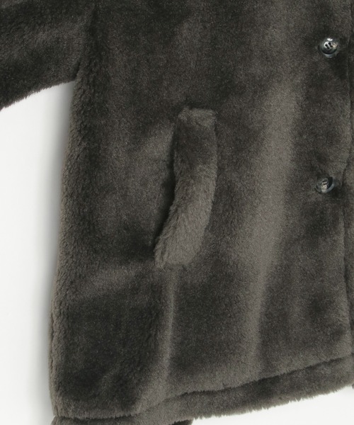 notch.（ノッチ）の「【notch. by KASUMI】 ボアスタンドジャケット（ブルゾン・レディース・チャコールグレー/オフホワイト/ブラウン・M）」の10枚目の写真