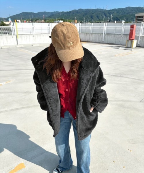 notch.（ノッチ）の「【notch. by KASUMI】 ボアスタンドジャケット（ブルゾン・レディース・チャコールグレー/オフホワイト/ブラウン・M）」の19枚目の写真