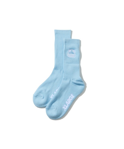 XLARGE（エクストララージ）の「OG EMB SOCKS（ソックス/靴下・メンズ・ホワイト/ブラック/ブルー/ブラウン・ONE SIZE）」の4枚目の写真