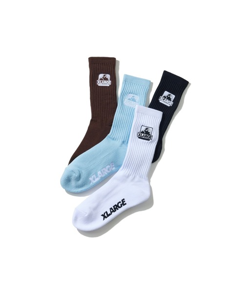 XLARGE（エクストララージ）の「OG EMB SOCKS（ソックス/靴下・メンズ・ホワイト/ブラック/ブルー/ブラウン・ONE SIZE）」の5枚目の写真