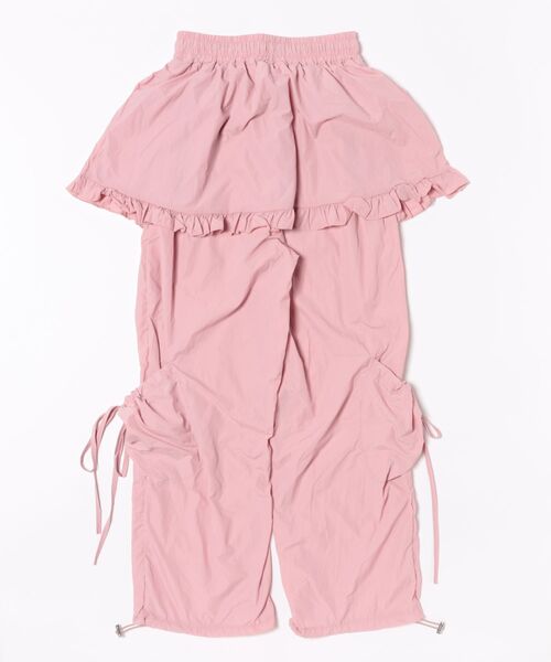 HALEY PESCA（ヘーリーペスカ）の「HALEY PESCA/レイヤード風　カジュアルガーリーナイロンパンツ（カーゴパンツ・レディース・ブラック/グレー/ピンク・FREE）」の14枚目の写真