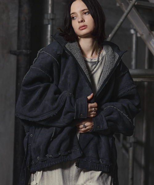 ERAR（エラー）の「【ERAR】ダブルベルトデザインクラッシュ加工裏ボア