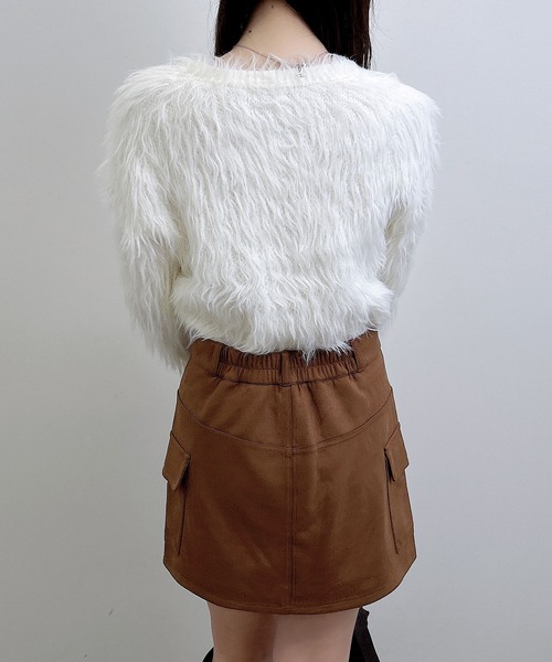 INGNI（イング）の「シャギーショート丈ニット（ニット/セーター・レディース・ボルドー/チャコールグレー/ブルー/アイボリー・M）」の14枚目の写真