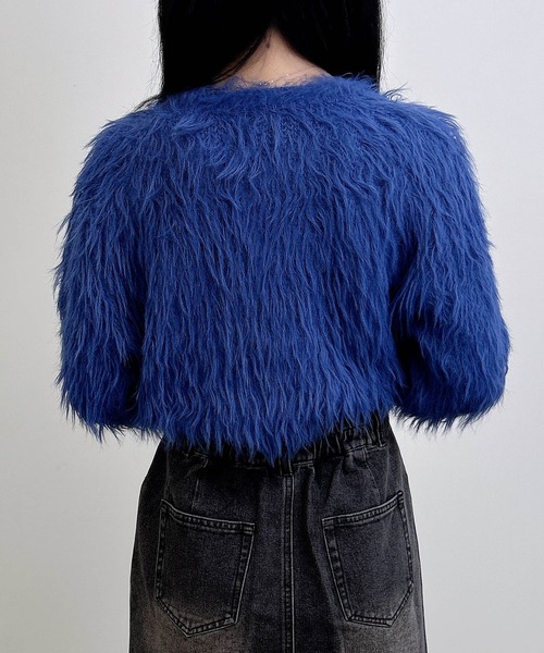 INGNI（イング）の「シャギーショート丈ニット（ニット/セーター・レディース・ボルドー/チャコールグレー/ブルー/アイボリー・M）」の9枚目の写真