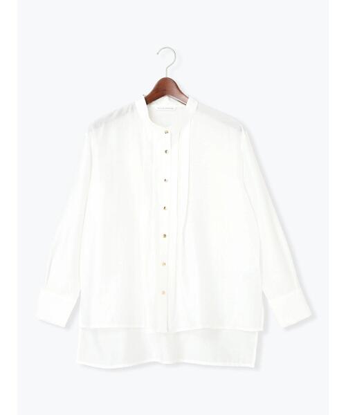 Te chichi TERRASSE（テチチテラス）の「フロントタック入りシアーシャツ（シャツ/ブラウス・レディース・オフホワイト/グレー/イエロー/ネイビー・F）」の6枚目の写真