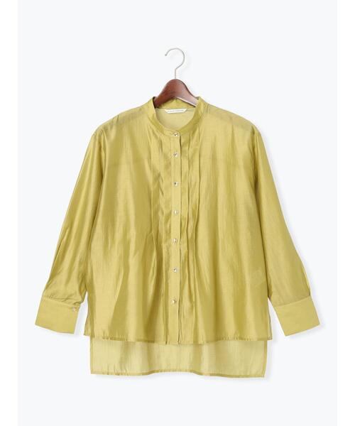 Te chichi TERRASSE（テチチテラス）の「フロントタック入りシアーシャツ（シャツ/ブラウス・レディース・オフホワイト/グレー/イエロー/ネイビー・F）」の8枚目の写真