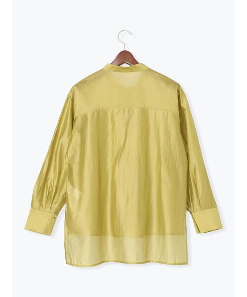 Te chichi TERRASSE（テチチテラス）の「フロントタック入りシアーシャツ（シャツ/ブラウス・レディース・オフホワイト/グレー/イエロー/ネイビー・F）」の9枚目の写真