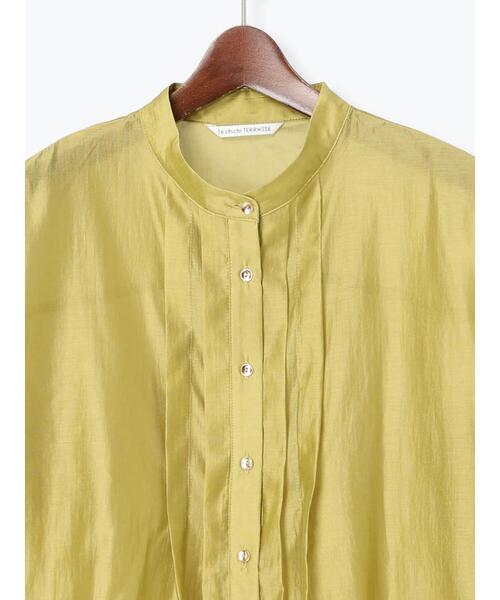 Te chichi TERRASSE（テチチテラス）の「フロントタック入りシアーシャツ（シャツ/ブラウス・レディース・オフホワイト/グレー/イエロー/ネイビー・F）」の10枚目の写真