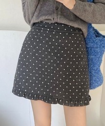 LADY LIKE（レディライク）の「【秋冬新作】ドット柄裾フリルミニスカート（スカート）」