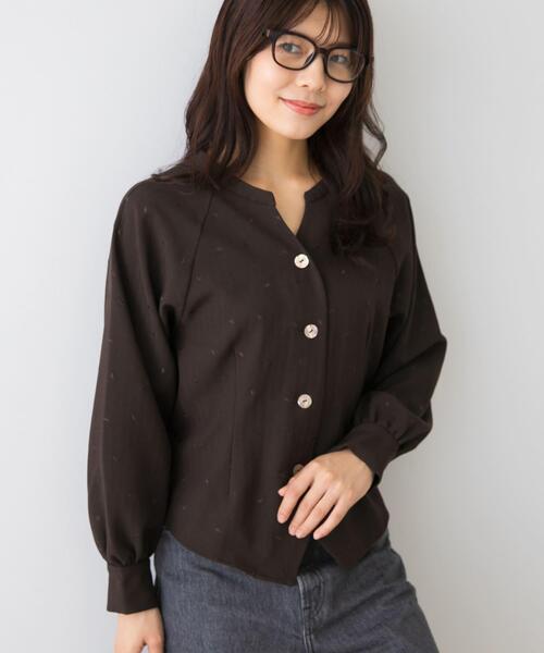 F by ROSSO（エフバイロッソ）の「F by ROSSO　ハート刺繍2WAYブラウス（シャツ/ブラウス・レディース・グレー/ブラウン・FREE）」の7枚目の写真