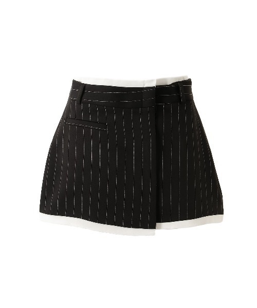 ワイズ　アシンメトリー　ストライプスカート Asymmetry Striped Skirt Pants / アシンメトリーストライプスカート