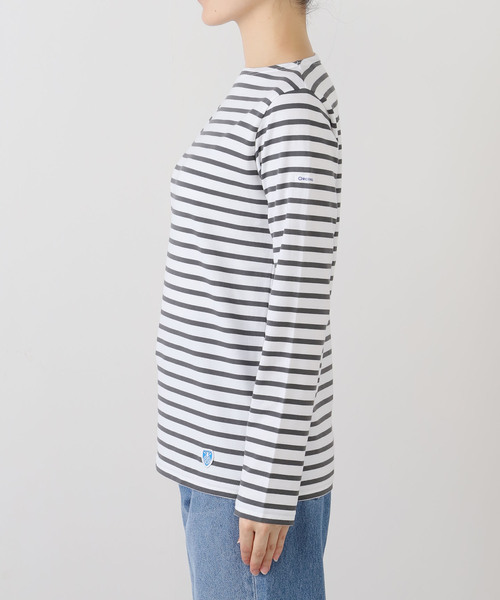 ORCIVAL（オーシバル）の「ORCIVAL/オーシバル BOAT NECK BORDER #ORC0137（Tシャツ/カットソー・レディース・ボルドー/アイボリー・FREE）」の5枚目の写真