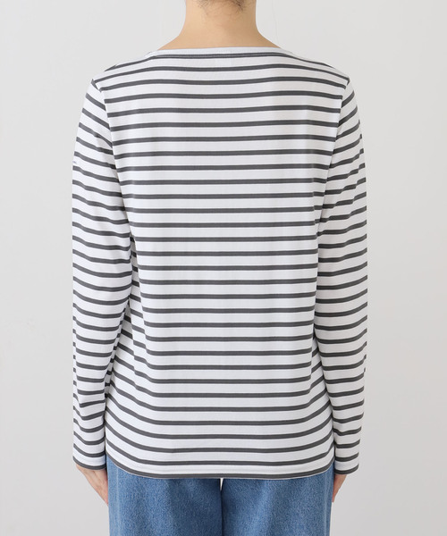 ORCIVAL（オーシバル）の「ORCIVAL/オーシバル BOAT NECK BORDER #ORC0137（Tシャツ/カットソー・レディース・ボルドー/アイボリー・FREE）」の6枚目の写真