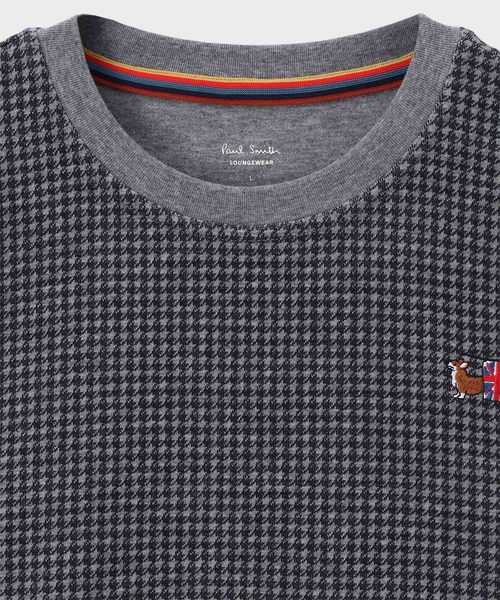 ポールスミス Paul Smith Tシャツ ロンT ハウンドトゥースジャカード 長袖 ロングスリーブTシャツ  ブランド 正規品 新品 ギフト プレゼント 人気 おすすめ 誕生日 記念日 クリスマス 送料無料 ラッピング無料 ハウンドトゥースジャカード ロングスリーブTシャツ【853293 7122A