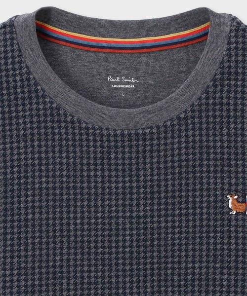 Paul Smith（ポールスミス）の「ハウンドトゥースジャカード ロングスリーブTシャツ【853293 7122A】（Tシャツ/カットソー・メンズ・チャコールグレー/グレー・LARGE/MEDIUM）」の6枚目の写真
