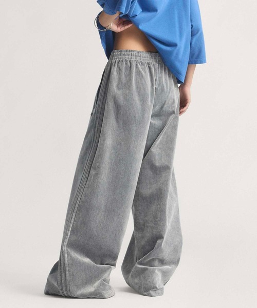 起毛ツイル オーバーサイズド ファイヤーバード トラックパンツ