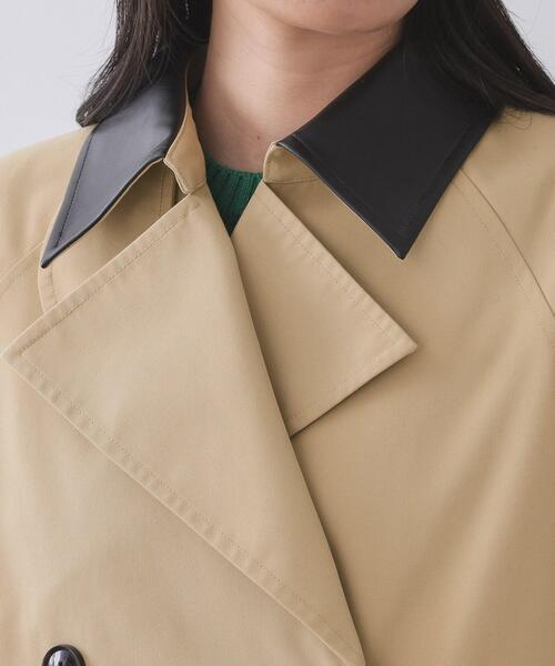 OPAQUE.CLIP(オペークドットクリップ)の「ショートトレンチコート【洗える】(トレンチコート・レディース・ベージュ/ネイビー・36/38/40)」の16枚目の写真